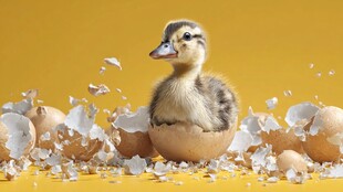 破壳小鸭 萌态初现