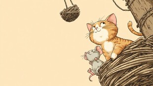 猫鼠同栖的温馨瞬间