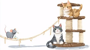 猫咪与老鼠的趣味对峙