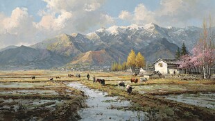 山间牧场景致田园美如画