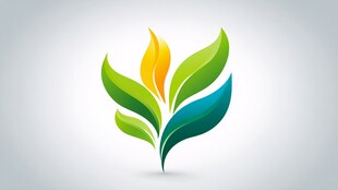 绿叶火焰标志设计