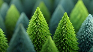 梦幻绿松造型植物景观