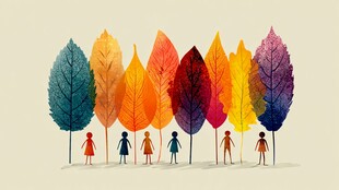 秋日叶下的童趣与美好