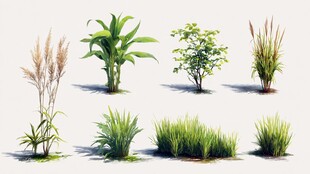 多样绿植集合展示