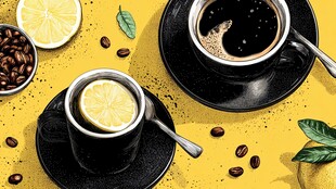 柠檬咖啡的惬意时光