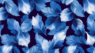 蓝白羽毛图案 梦幻且唯美