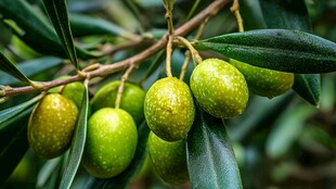 枝头青橄榄 绿意正盎然