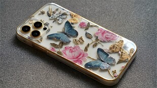 蝴蝶花卉图案手机保护壳