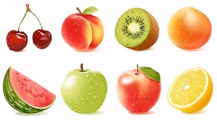 多彩新鲜水果集合