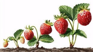 草莓生长过程图示