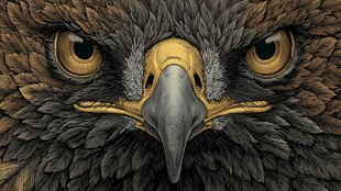 锐利鹰眼的威严雄鹰