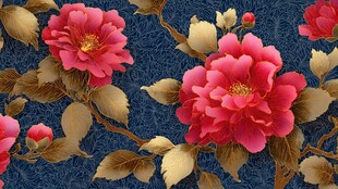 复古风花卉图案背景