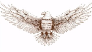 展翅翱翔的雄鹰