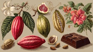 可可与巧克力素材插画