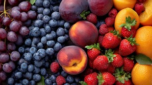 缤纷多彩的新鲜水果组合