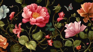 繁花似锦的梦幻花卉图景