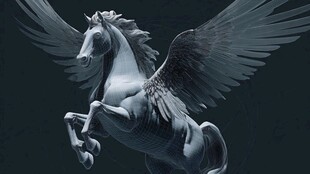 银翼飞马雕塑艺术形象