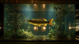 奢华室内大型生态观赏鱼缸