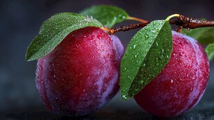 带露红李 清新诱人