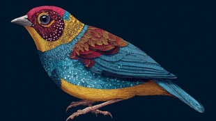 五彩斑斓的绚丽鸟儿