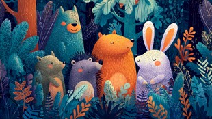 森林中的可爱动物大集合