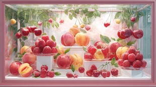 梦幻水果橱窗展示