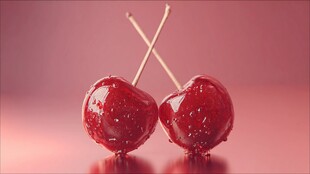 两颗娇艳欲滴的红樱桃