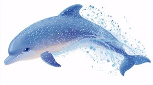 跃动的海豚 梦幻水花相伴