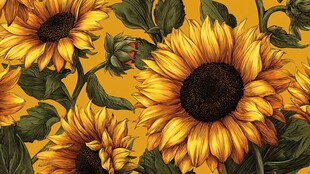 向日葵花卉图案背景图