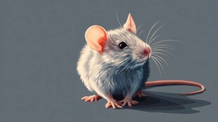 可爱小白鼠的生动形象