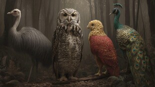 奇异鸟类齐聚神秘森林