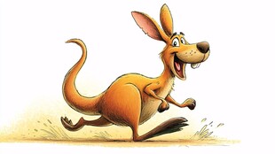 跳跃的欢乐袋鼠