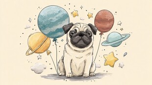 哈巴狗与梦幻星球气球