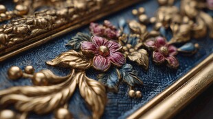 精美雕花装饰画细节特写