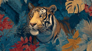 丛林中的斑斓猛虎