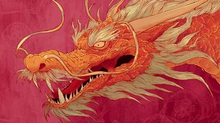 中国风霸气龙的精美插画