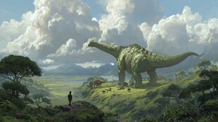 人类与巨型恐龙的奇幻相遇