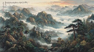 山川云海间的诗意画卷