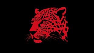 红色猎豹头像剪影