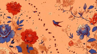 花鸟绘景 中式浪漫风情