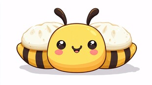 可爱蜜蜂造型的美味包子