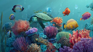 梦幻海底世界 多彩海洋生物