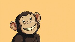 微笑的可爱小猴子