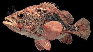 华丽斑纹的神秘深海鱼