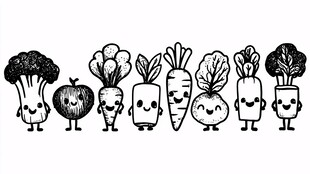 可爱卡通蔬菜水果大集合