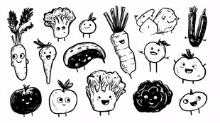 可爱卡通蔬菜大集合