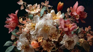 缤纷花卉静物艺术展示