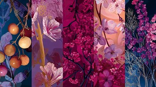 缤纷花卉水果图案集合