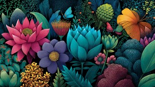 梦幻多彩植物花卉世界