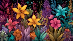 梦幻多彩花卉植物景观